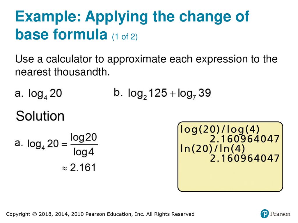 5.5 Properties of Logarithms 1 of 3 ppt download